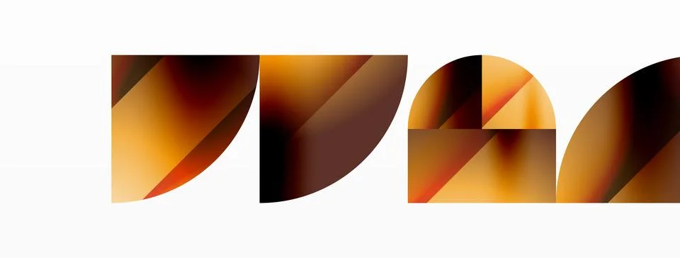 Vector background. Minimalist geometric backdrop adorned with circles and shapes Illustrazione stock