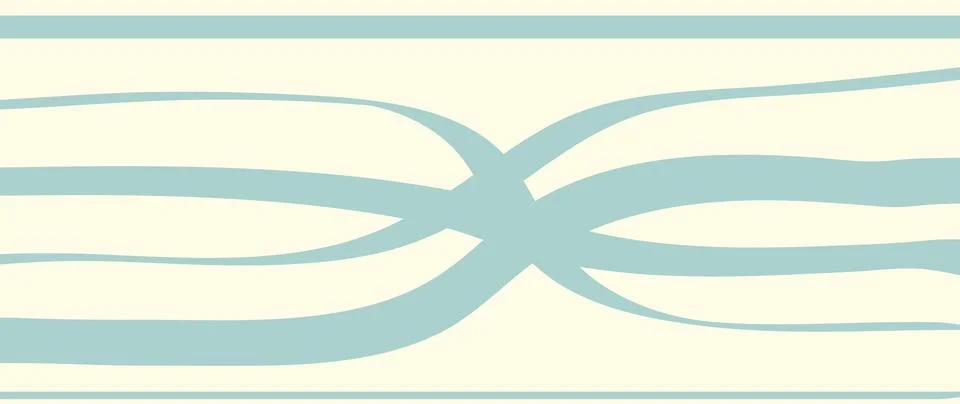 Vector background. Minimalist turquoise lines. Knot abstract pattern. Modern Illustrazione stock