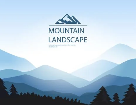 Vector background with mountains Stock-Illustration