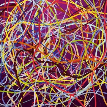 Vector background with moving colorful lines Stock Illustration