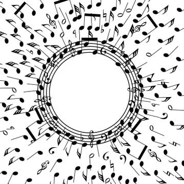Vector background of music notes Illustrazione stock