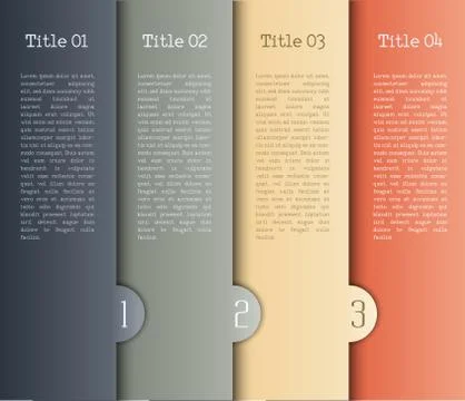 Vector background number options banner Stock Illustration