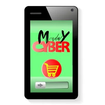 Vector background of online shoping. Add to cart on mobile smartphone device Stock Illustration