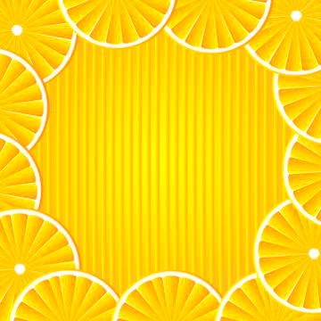 Vector background with oranges Stock Illustration