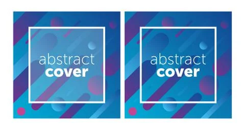 Vector background with paper card and abstract colorful shapes. Trendy neon l Illustrazione stock