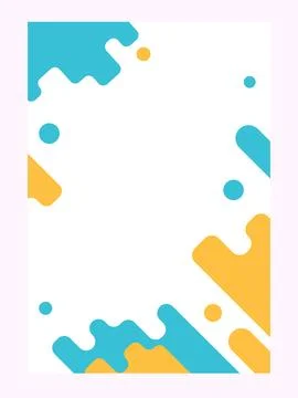 Vector background with paper card and abstract colorful shapes. Stock Illustration