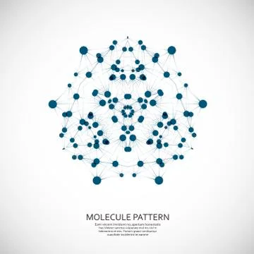 Vector background pattern network. Design dots and lines Stock Illustration
