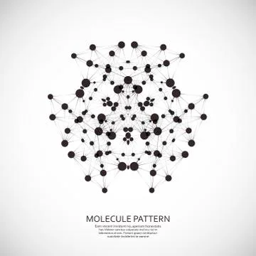 Vector background pattern network. Design dots and lines Stock Illustration