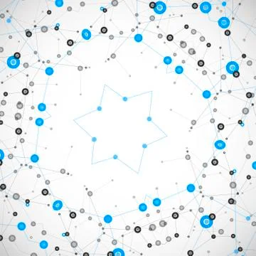 Vector background pattern network. Design dots and lines Stock Illustration