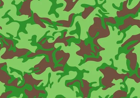 Vector background pattern of summer army camouflage, Green color stlye, Camou Stock Illustration