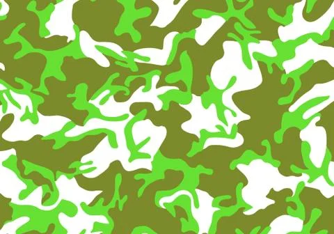 Vector background pattern of summer army camouflage, Green and yellow color s Stock Illustration