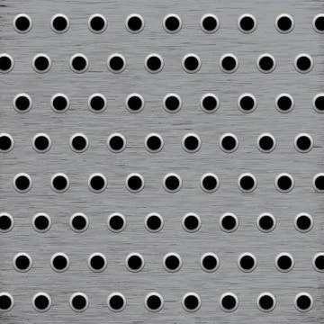 Vector background pattern of wholes in grey metal Vector illustration squa... Stock Photos