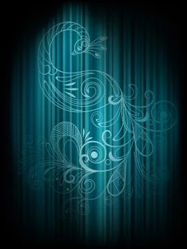 Vector background with peacock Stock Illustration