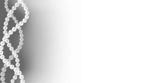 Vector background with pearl waves border. Stock Illustration