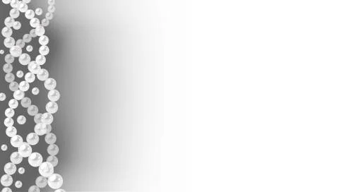 Vector background with pearl waves border. Stock Illustration