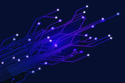Vector background with realistic abstract technology particles for free 库存插图
