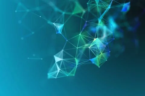 Vector background with realistic abstract technology particles for free 库存插图
