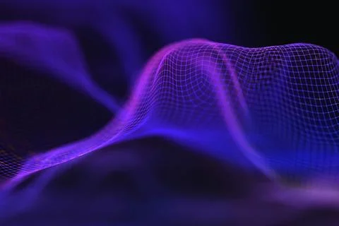 Vector background with realistic abstract technology particles for free Stock Illustration