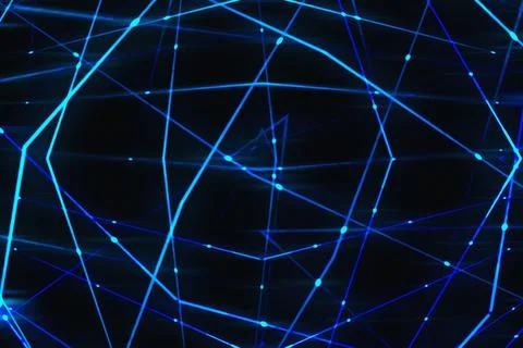 Vector background with realistic abstract technology particles for free 库存插图
