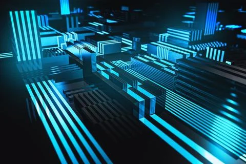 Vector background with realistic abstract technology particles for free 库存插图