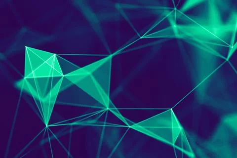 Vector background with realistic abstract technology particles for free Stock Illustration