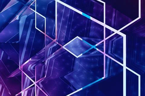 Vector background with realistic abstract technology particles for free Stock Illustration