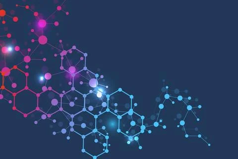 Vector background with realistic abstract technology particles for free Illustrazione stock