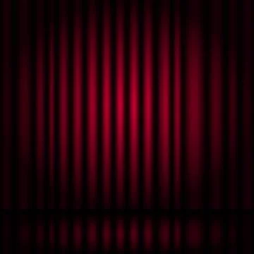 Vector background red curtain with gradient Stock Illustration