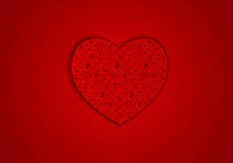 Vector background red heart Stock Illustration