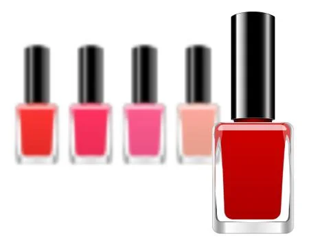 Vector background with red nail polish Stock Illustration