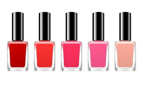 Vector background with red nail polish Stock Illustration