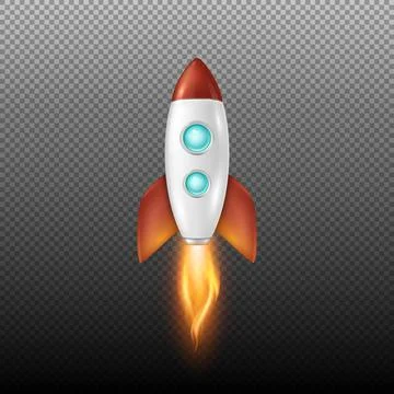 Vector background with retro space rocket ship launch, Template for project s Stock Illustration