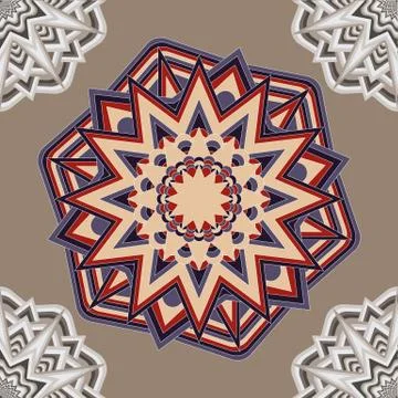 Vector background with round ornament イラスト素材
