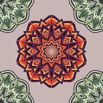 Vector background with round ornament Stock Illustration