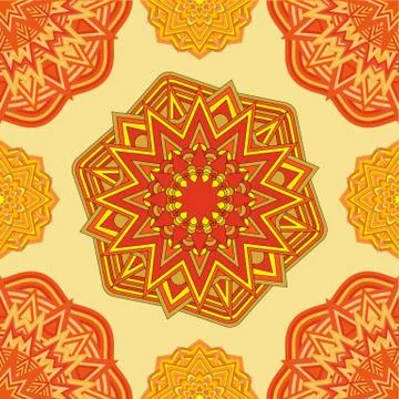 Vector background with round ornament Stock Illustration
