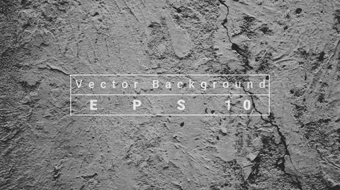 Vector background scratch texture. Grey concrete wall background. Stock Illustration