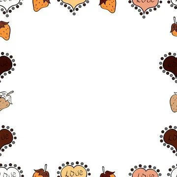 Vector Background seamless pattern with hand drawn Frame doodle. Seamless patter Illustrazione stock