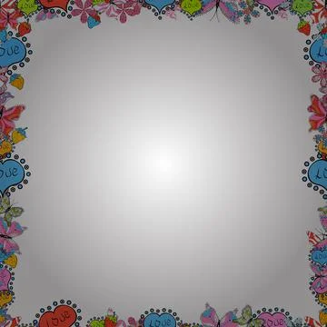 Vector Background seamless pattern with hand drawn Frame doodle. Seamless. Doodl 스톡 일러스트