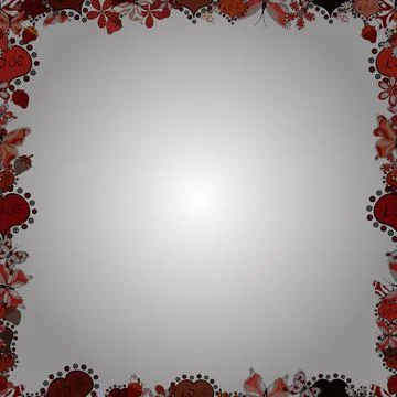 Vector Background seamless pattern with hand drawn Frame doodle. Doodle frame co Stock Illustration