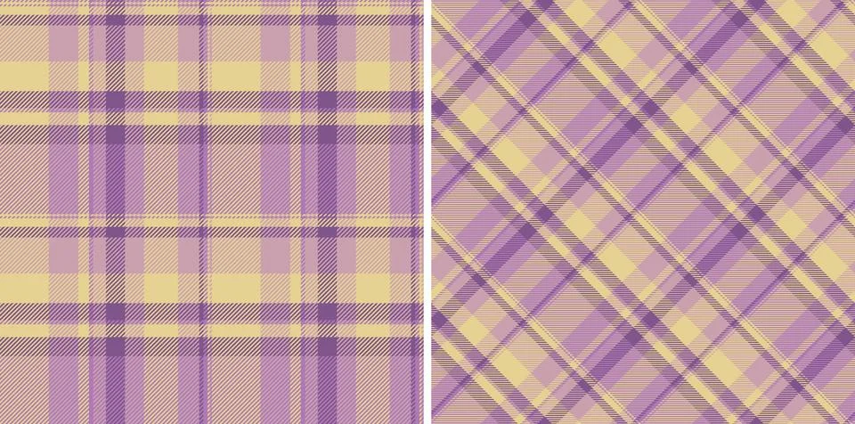 Vector background seamless of pattern plaid tartan with a fabric texture ch.. Stock Illustration