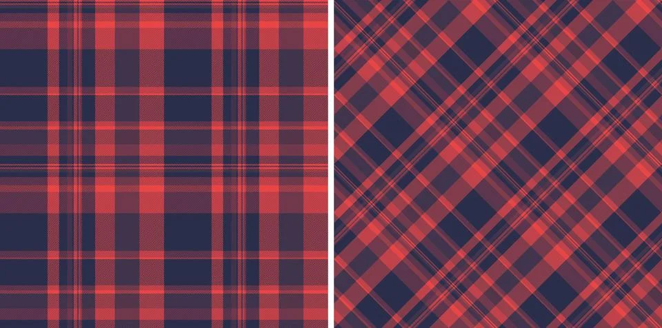 Vector background seamless of plaid fabric textile with a check pattern tar.. Stock Illustration