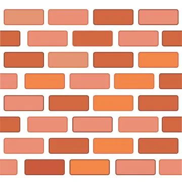 Vector Background, Seamless Red Brickwall Иллюстрация