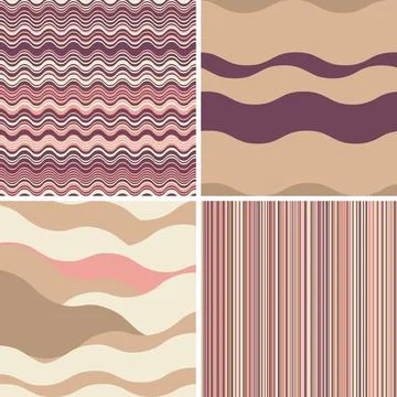 Vector background set with colorful stripes delivering variety within unified Stock Illustration