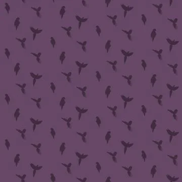 Vector background shadow of parrots in purple. Stock Illustration