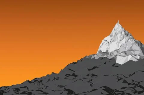 Vector Background sky with Mountains Illustrazione stock