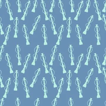 Vector background for smoking relaxation. Hookah Seamless vector pattern w... Stock Photos