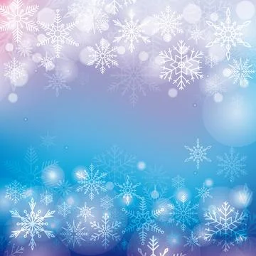 Vector background with snowflakes. Stock Illustration