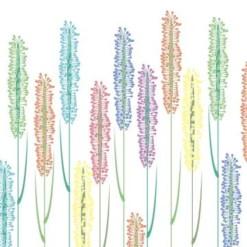 Vector background with spring flowers Stock Illustration