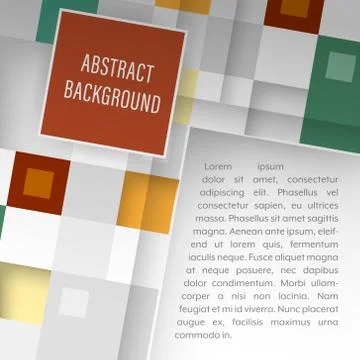 Vector background with square pattern and place for your text. Illustrazione stock