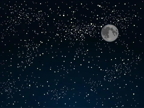 Vector background. Starry night Sky. Eps 10. Stock Illustration